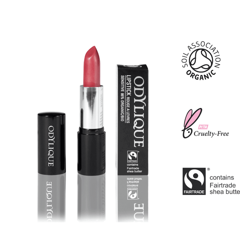 Organic mineral beeswax lipstick Rose Parfait Odylique