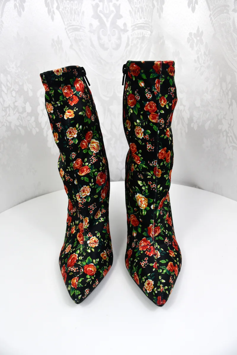 JustFab Flower Sequin Multicoloured Stiletto Shoes